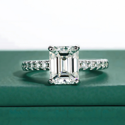 Anel Francis Esmeralda Moissanite