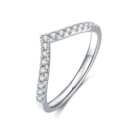 Meia Aliança Coração Moissanite Meia Aliança