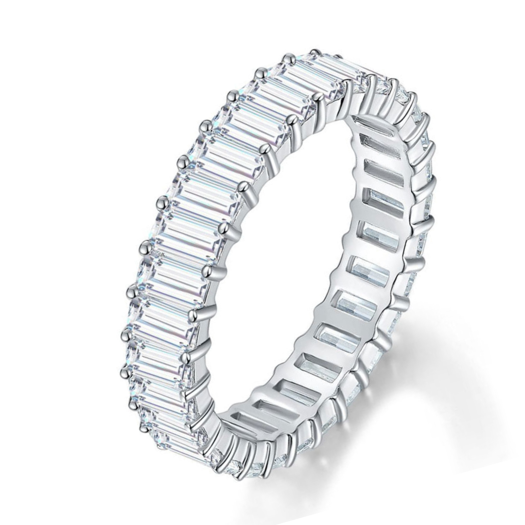 Aliança Esmeralda Moissanite Aliança