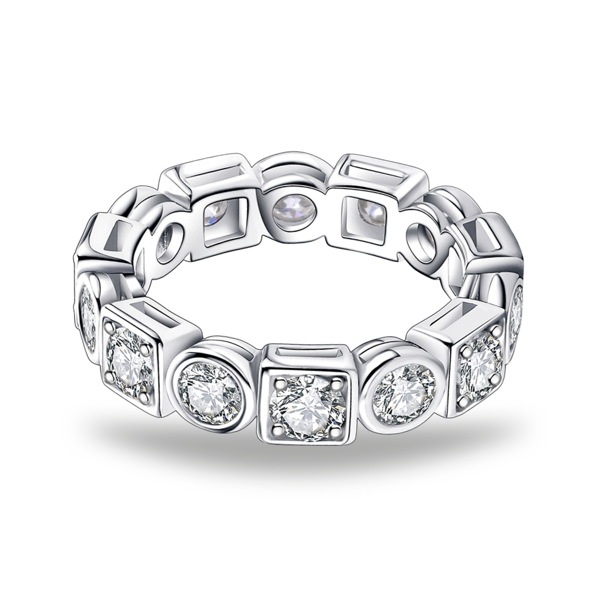 Aliança Fusion Moissanite Aliança