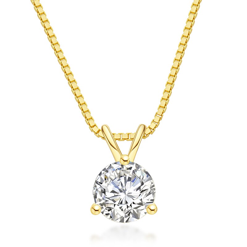 Colar Ponto de Luz 3 Garras Moissanite Colar