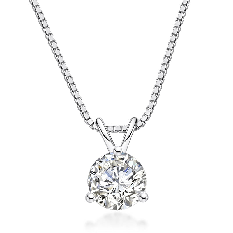Colar Ponto de Luz 3 Garras Moissanite Colar