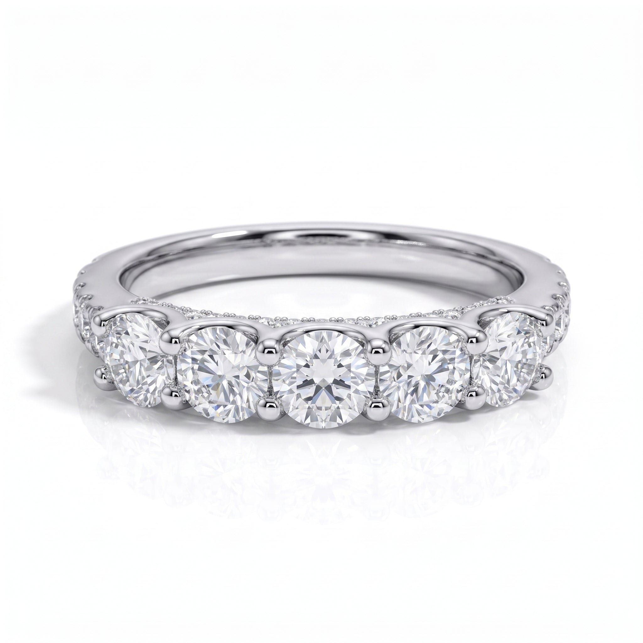 Meia Aliança Eterna Moissanite