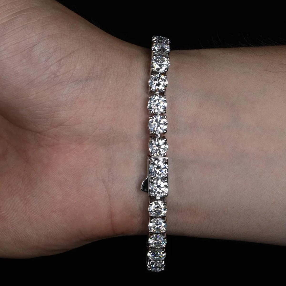 Pulseira Riviera 6.5mm Moissanite Pulseira