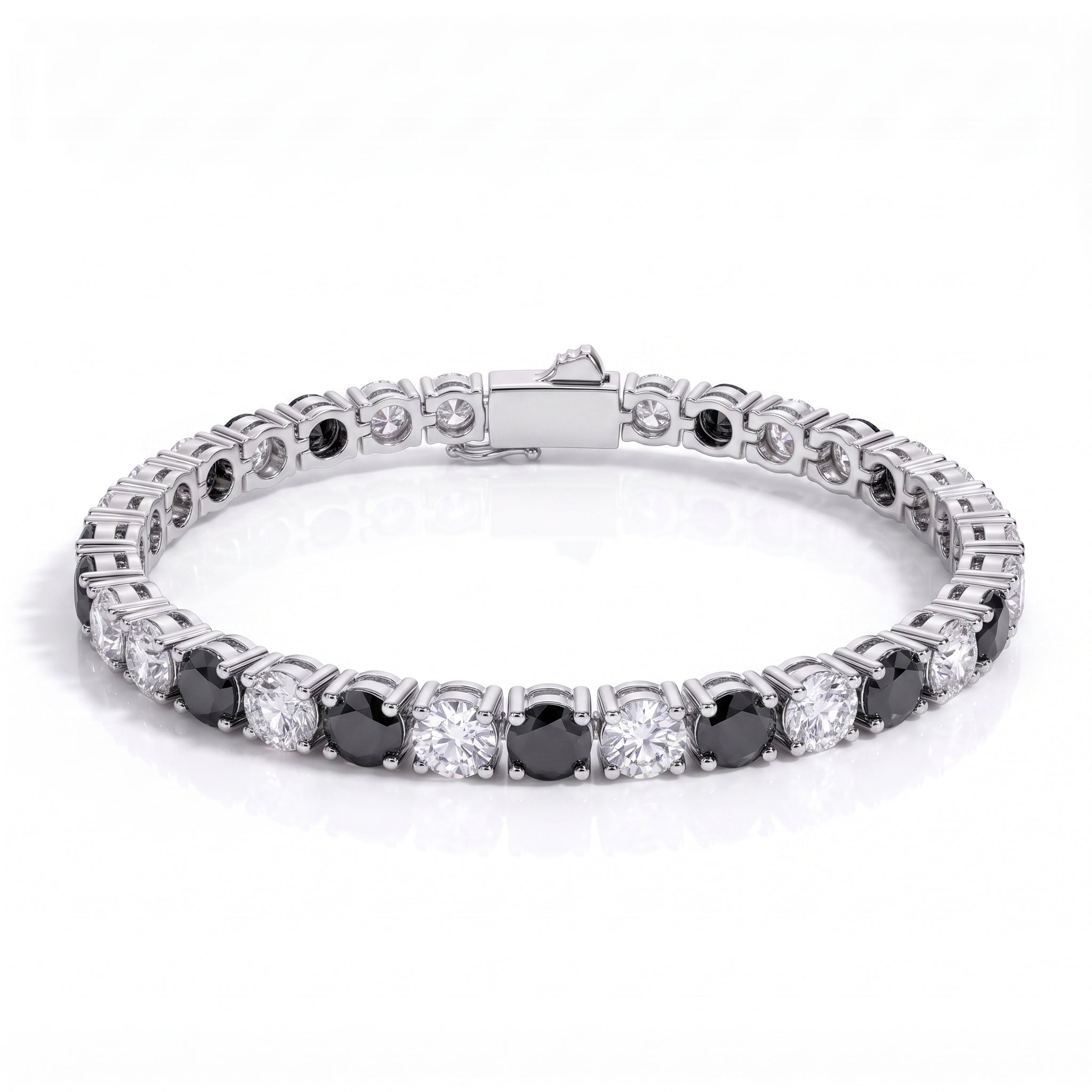 Pulseira Riviera Black & White Moissanite