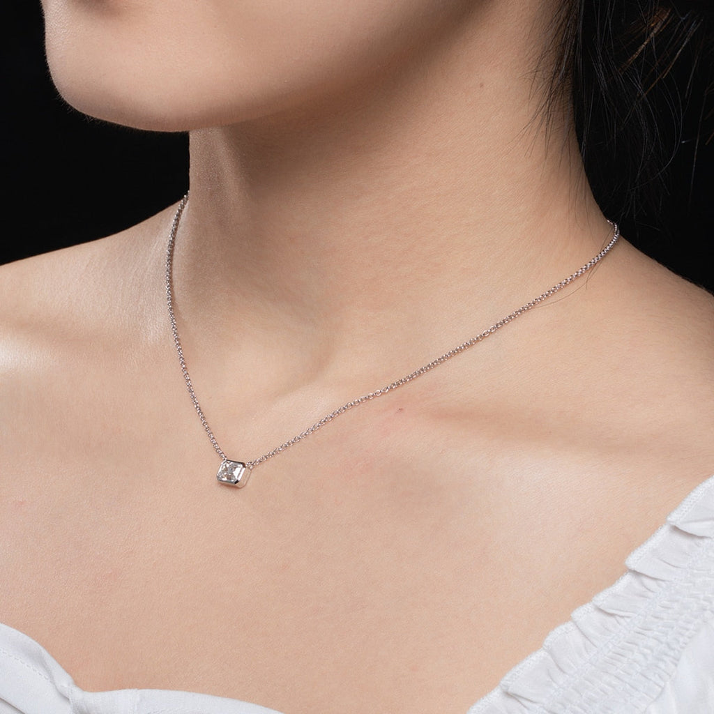 Colar Lauren Moissanite Prata Colar