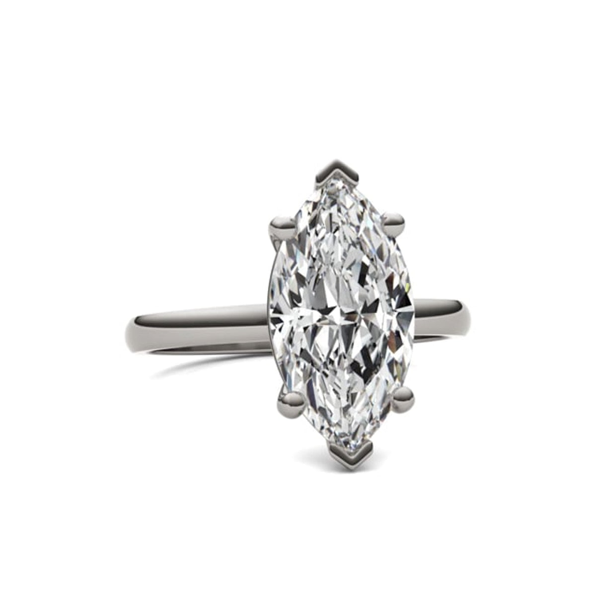 Anel Solitário Marquesa Moissanite Anel Solitário