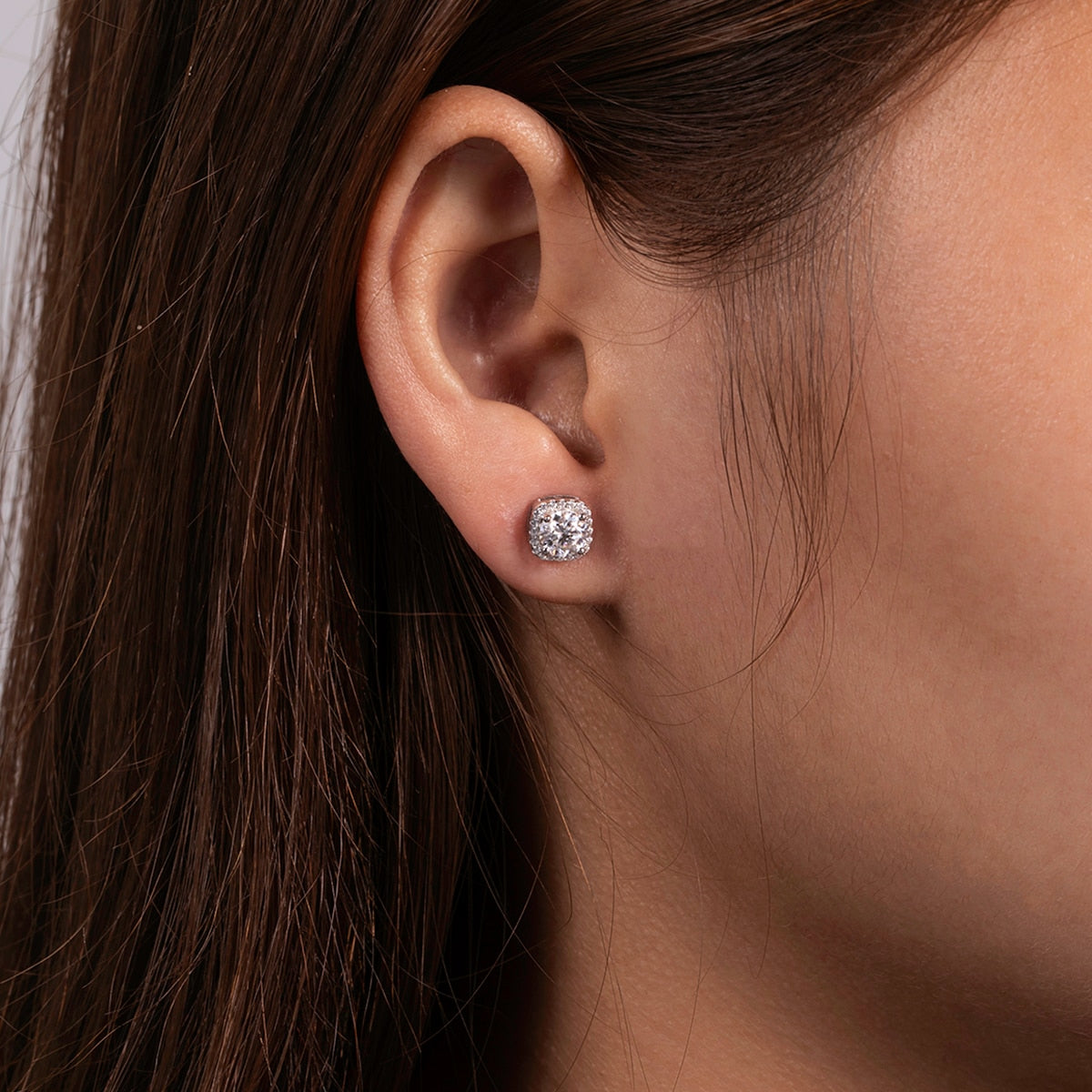 Brinco Square Moissanite Moissanite Brincos