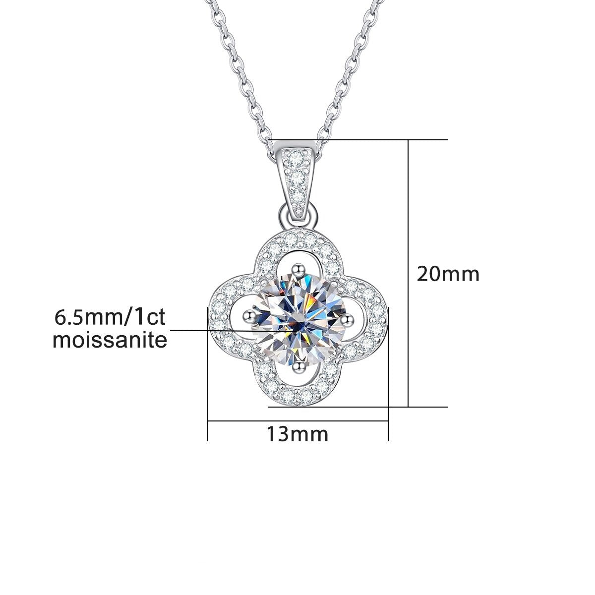 Colar Flower Moissanite Moissanite Colar