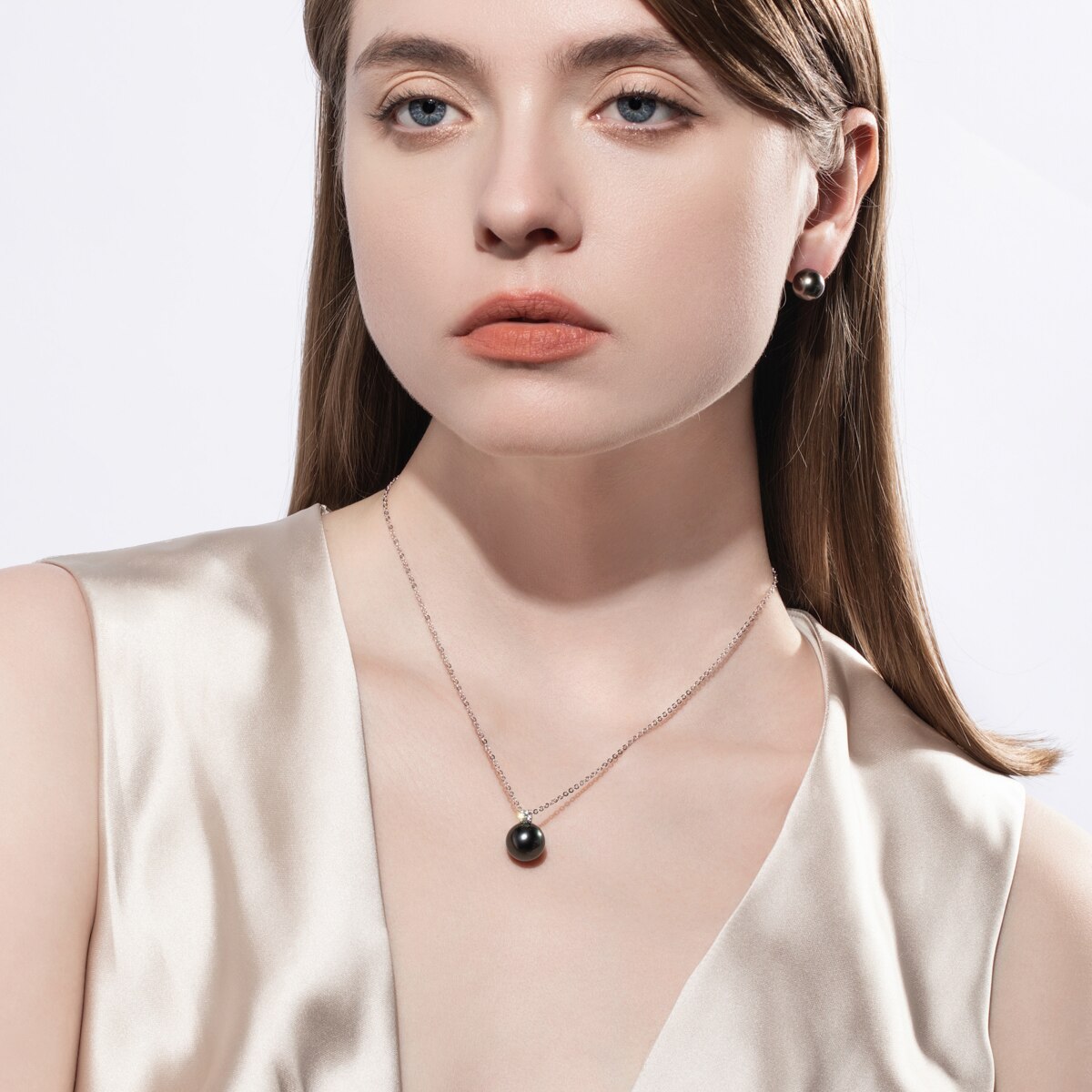 Colar Pérola Estrelada Moissanite Colar