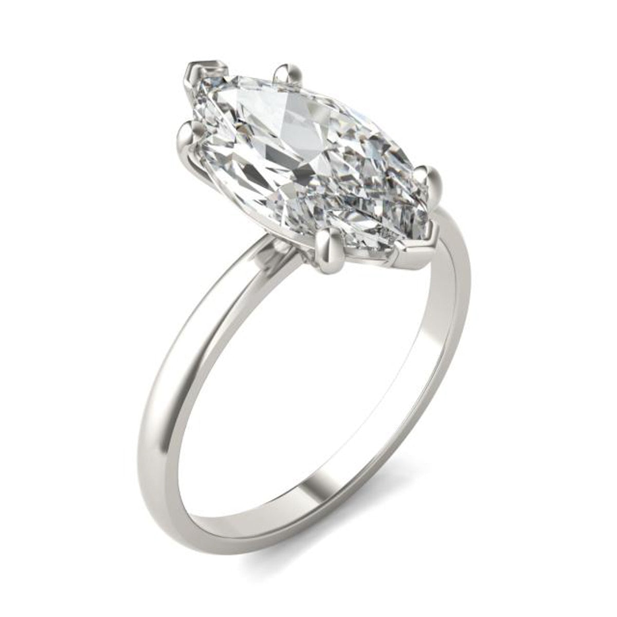 Anel Solitário Marquesa Moissanite Anel Solitário