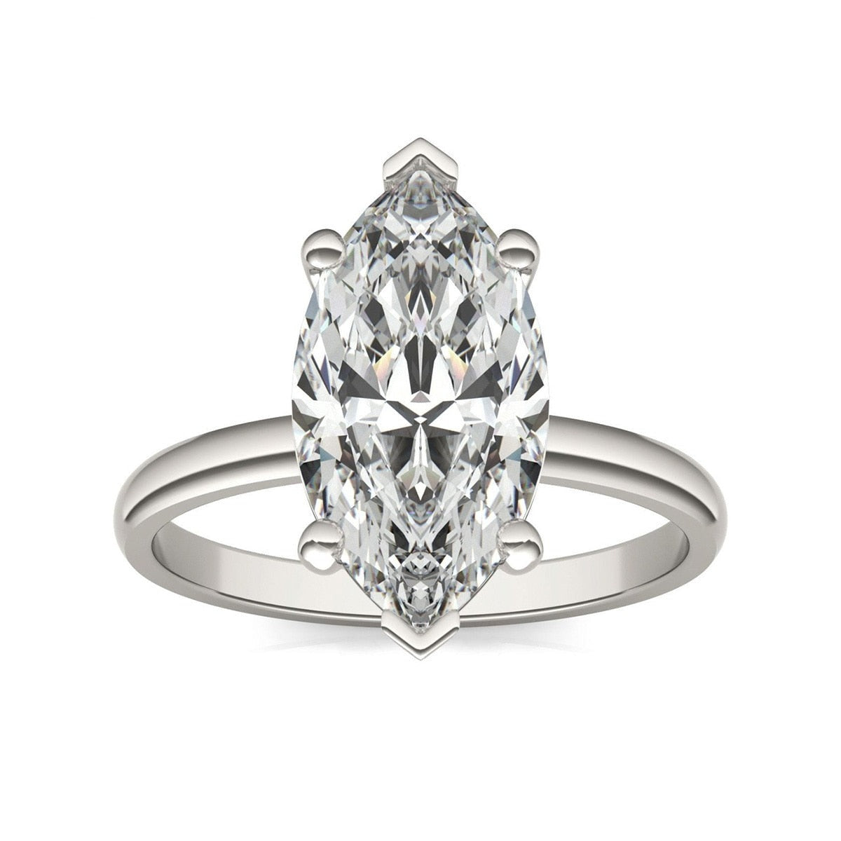 Anel Solitário Marquesa Moissanite Anel Solitário