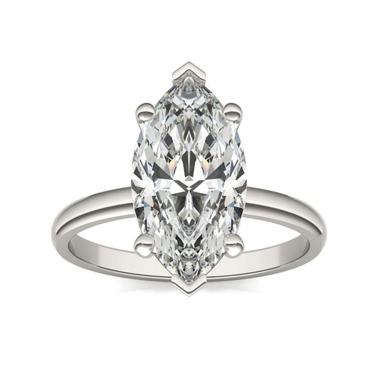 Anel Solitário Marquesa Moissanite Anel Solitário