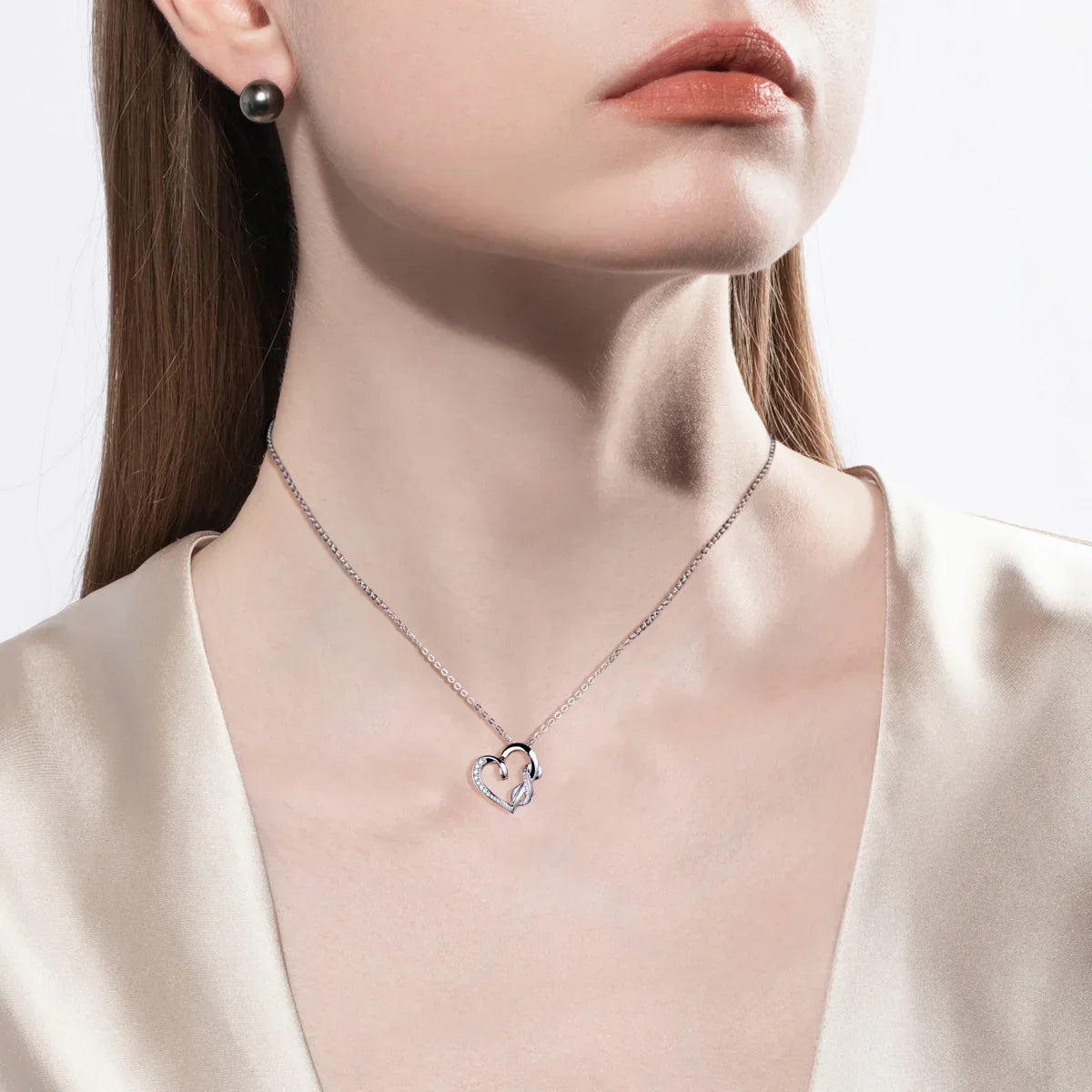 Colar Amor Infinito Moissanite Moissanite Colar