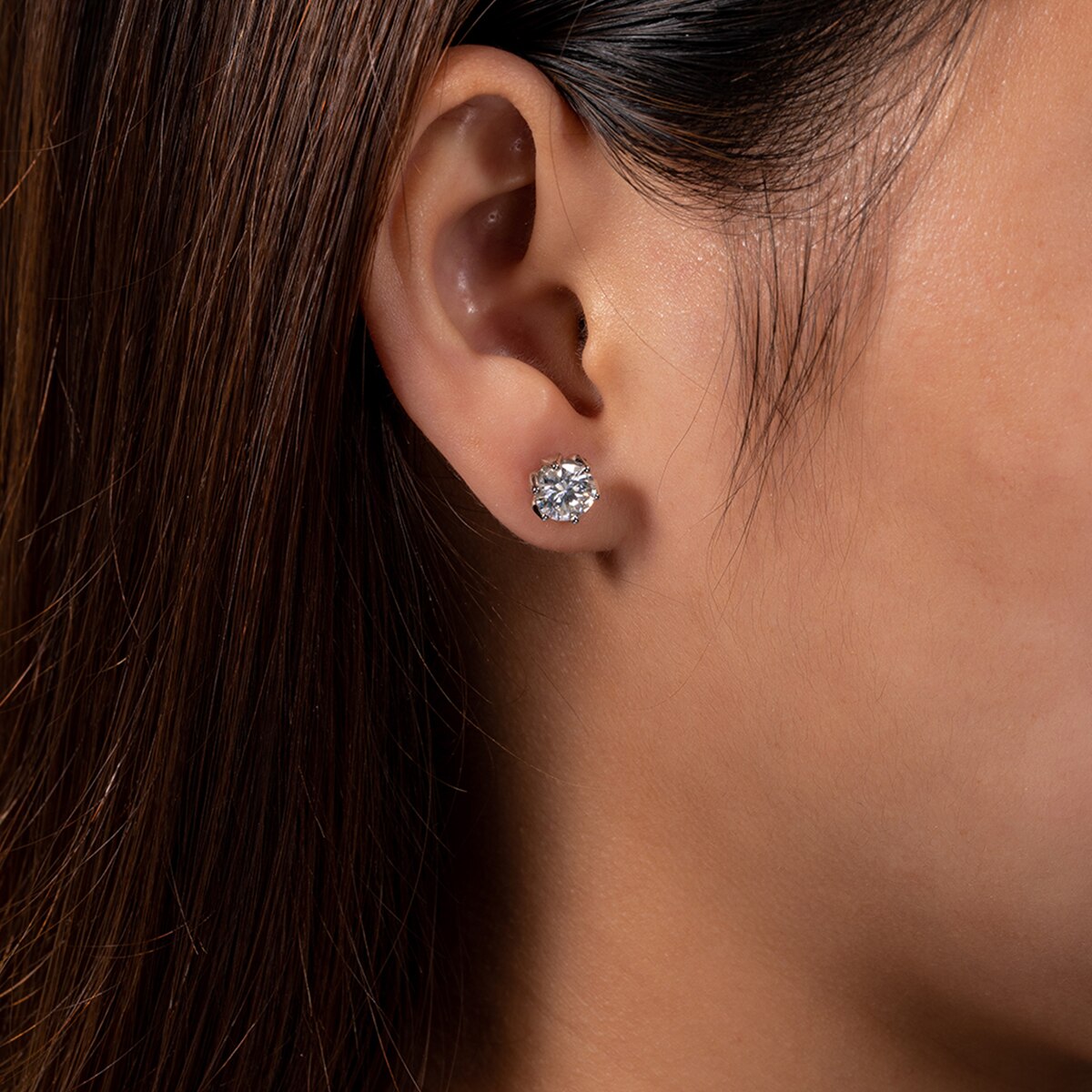 Brinco Flor de Lótus Moissanite Moissanite Brincos