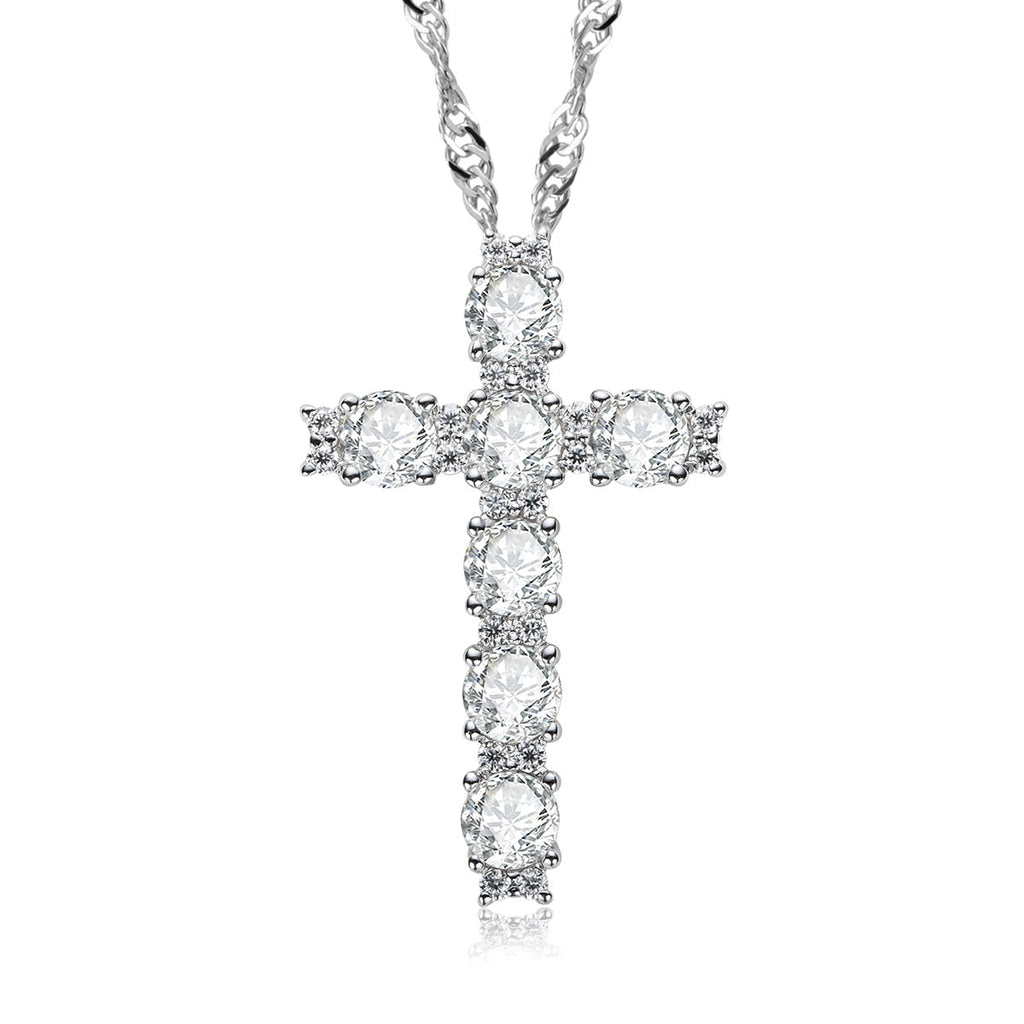 Colar Cruz Moissanite Moissanite Colar