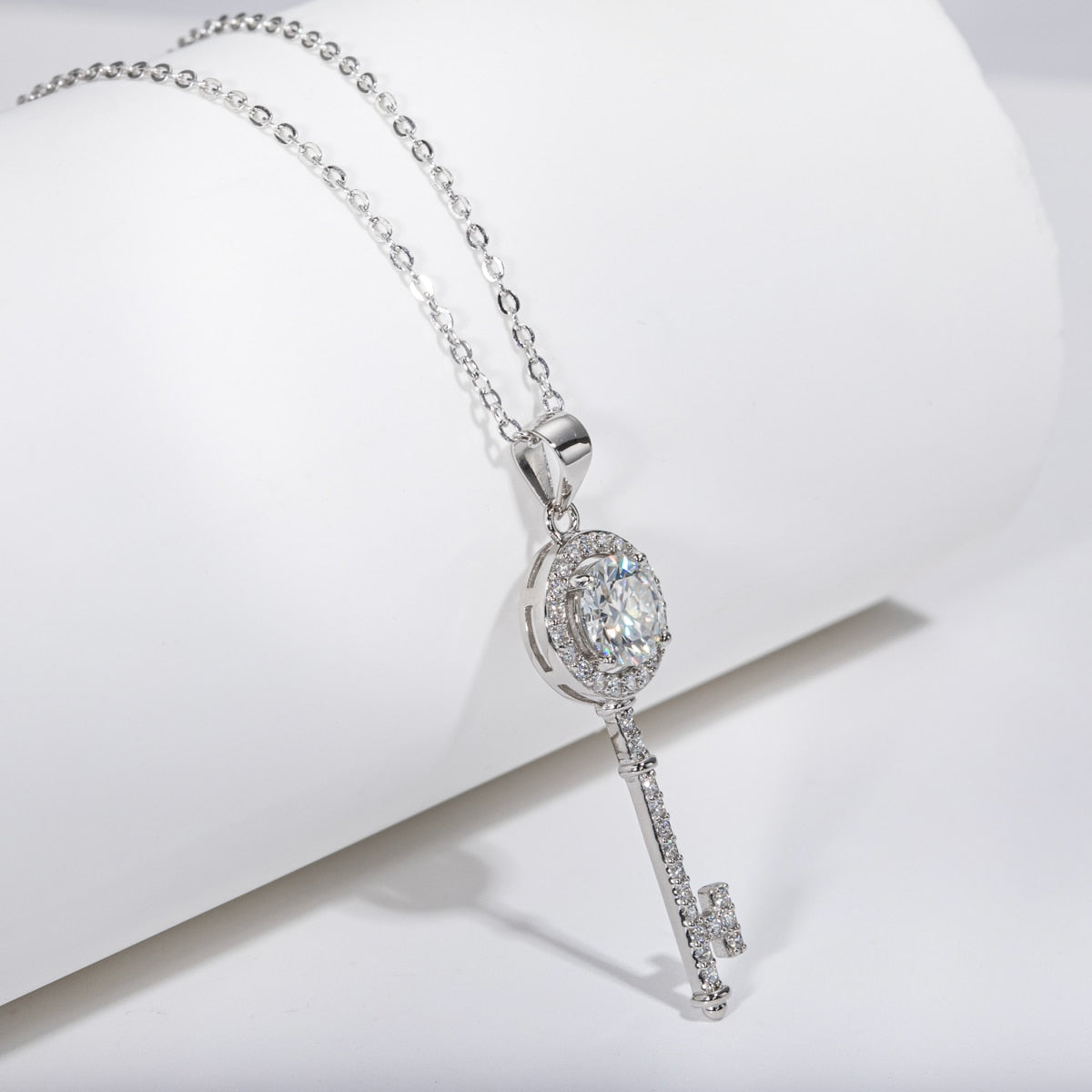 Colar Key Moissanite Moissanite Colar