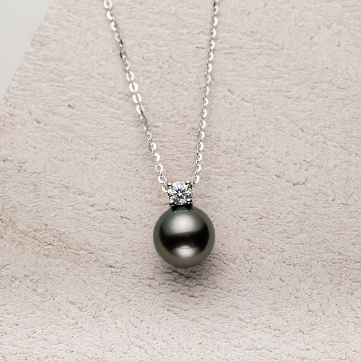 Colar Pérola Estrelada Moissanite Colar
