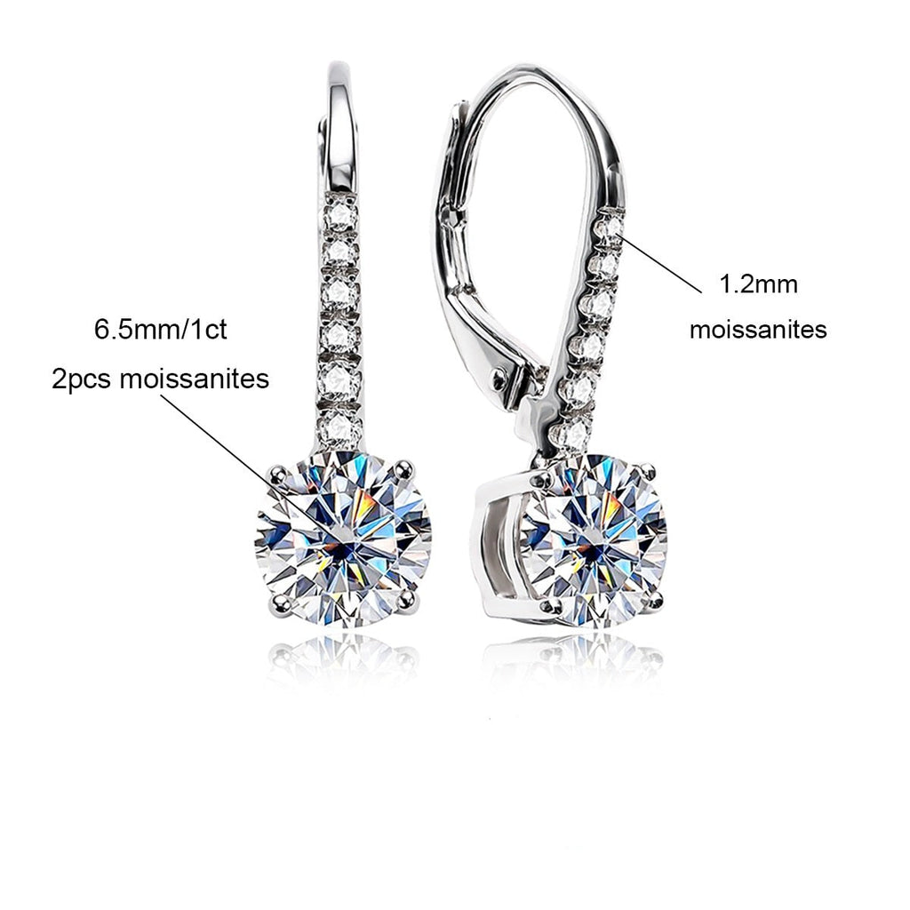 Brinco Gota Brilhante Moissanite Moissanite Brincos