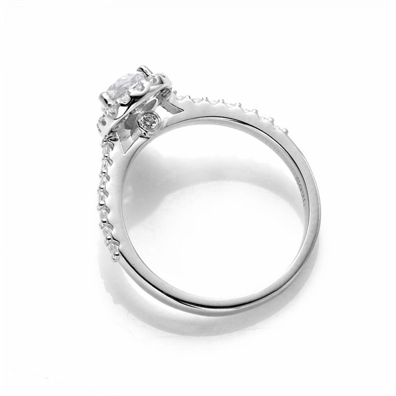 Anel Pear Moissanite Anel Solitário