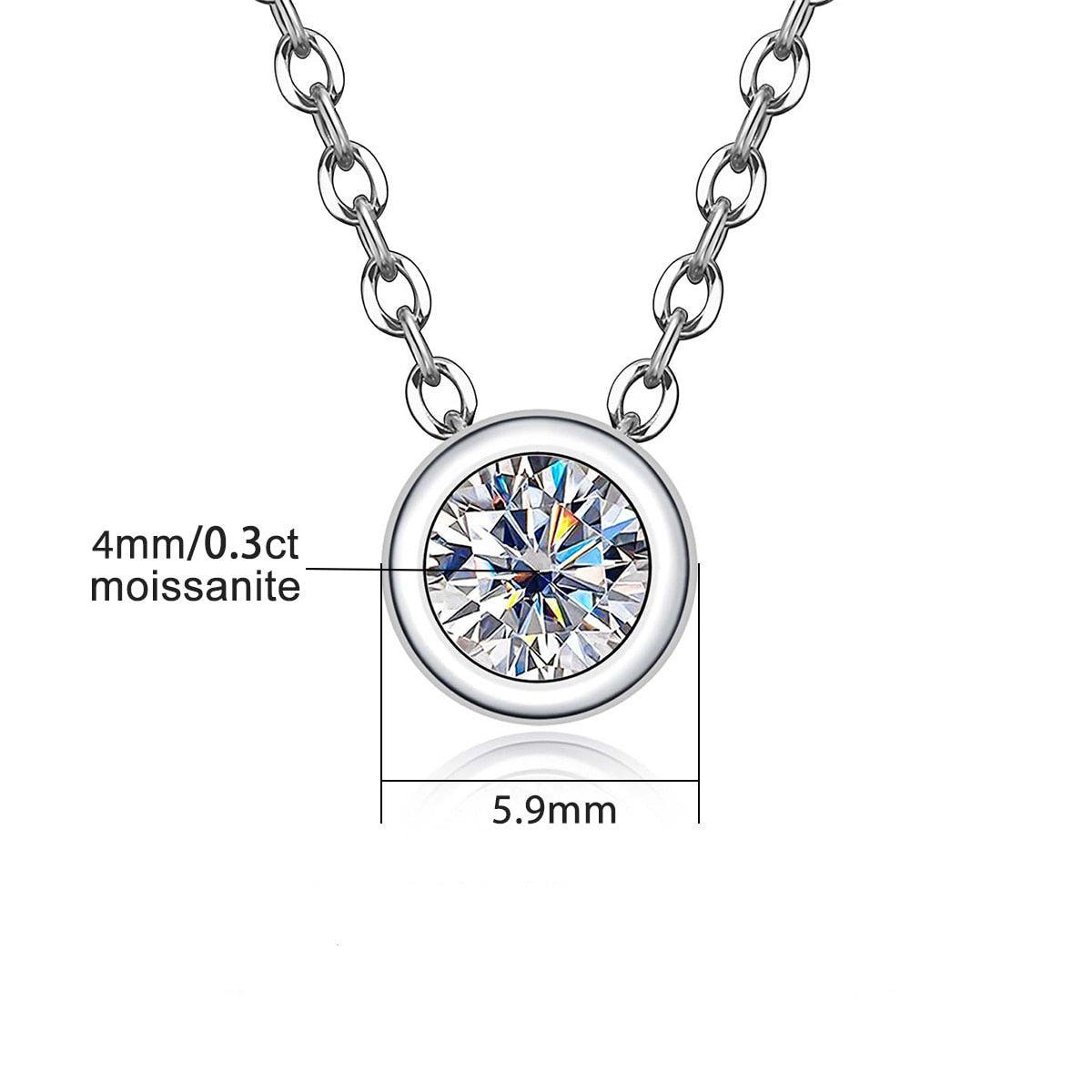 Colar Luci Moissanite Moissanite Colar