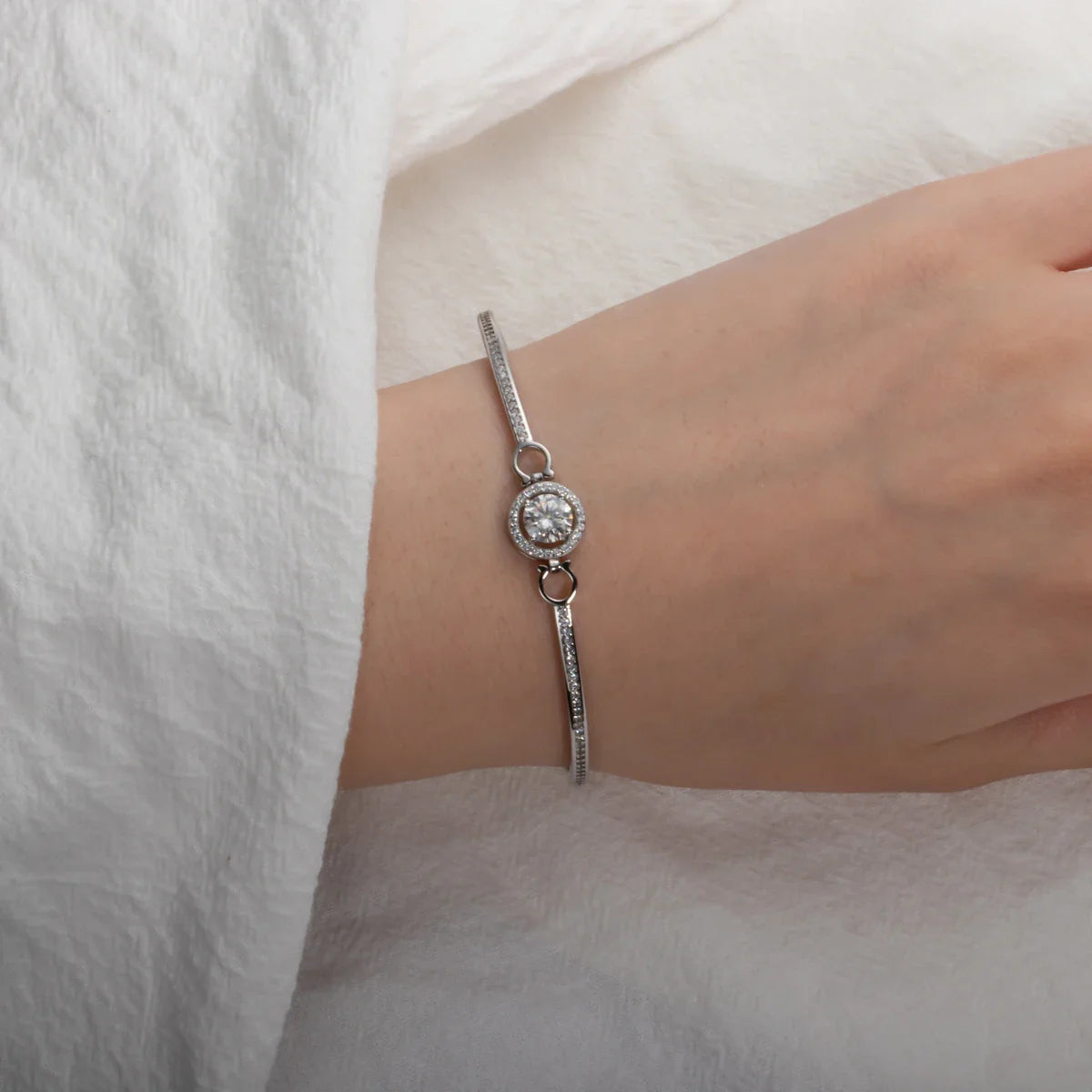 Bracelete Clasique Moissanite Moissanite Pulseira