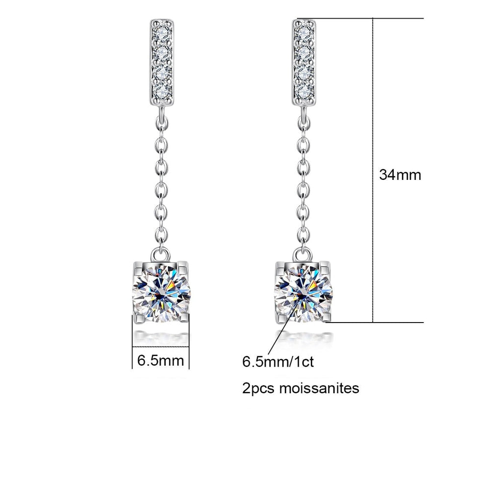 Brinco Celestial Moissanite Moissanite Brincos