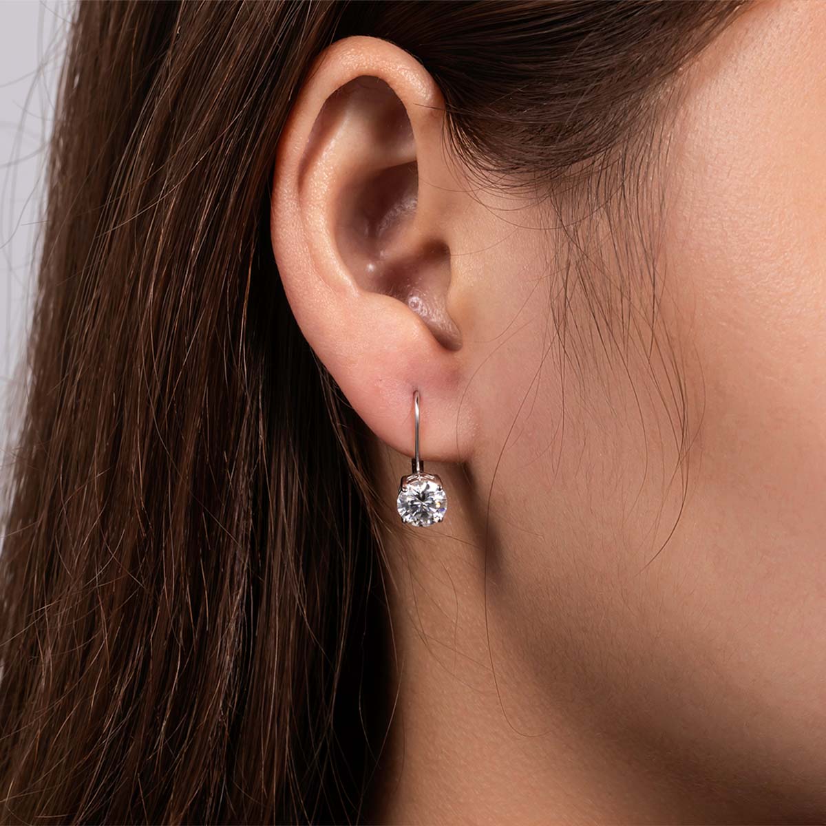 Brinco Gota Moissanite Moissanite Brincos
