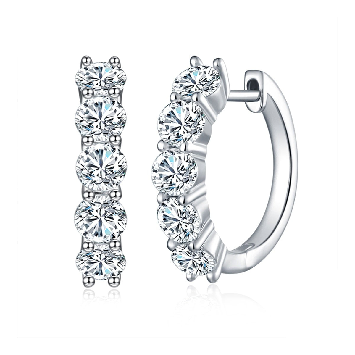 Brinco de Argola Moissanite Brincos