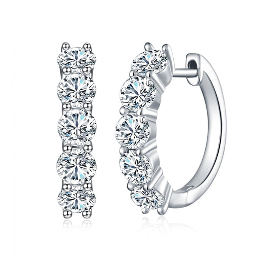 Brinco de Argola Moissanite Brincos