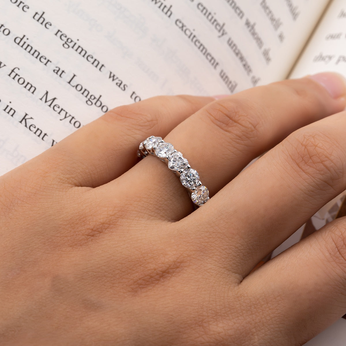 Aliança Amor Eterno Moissanite Aliança