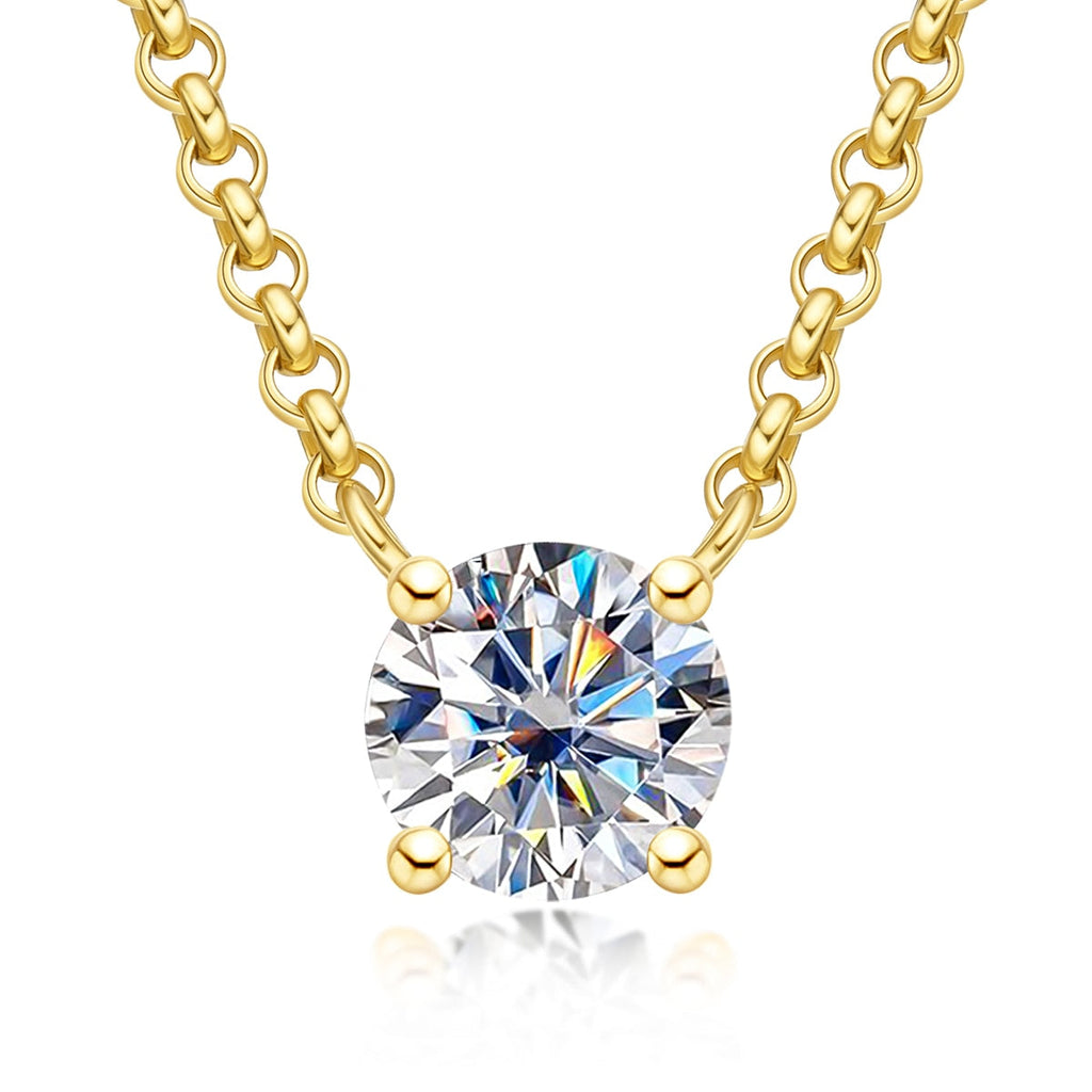 Colar Ponto de Luz 4 Garras Moissanite Colar
