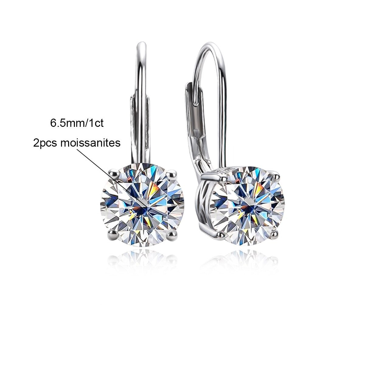 Brinco Gota Moissanite Moissanite Brincos