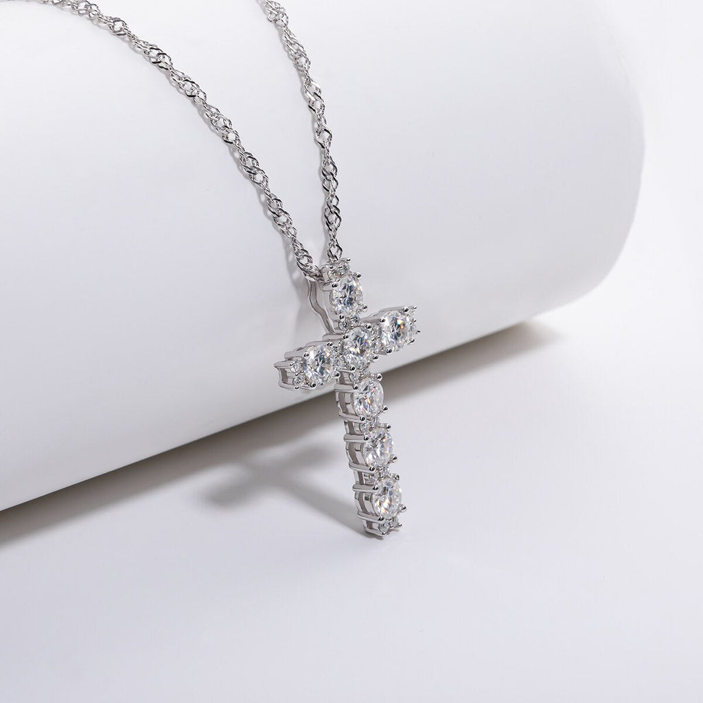Colar Cruz Moissanite Moissanite Colar