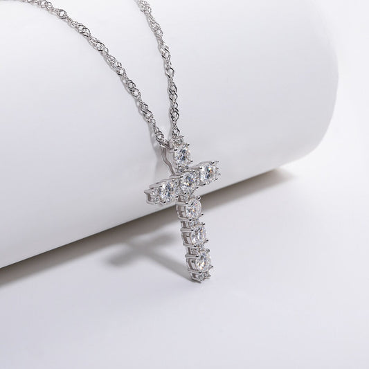 Colar Cruz Moissanite Moissanite Colar