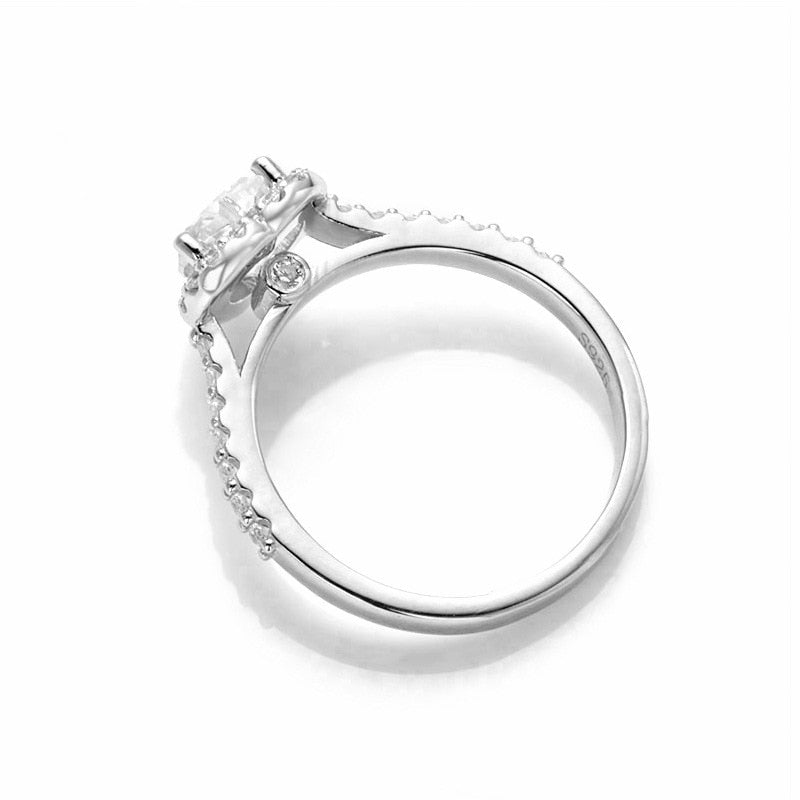 Anel Heart Moissanite Anel Solitário