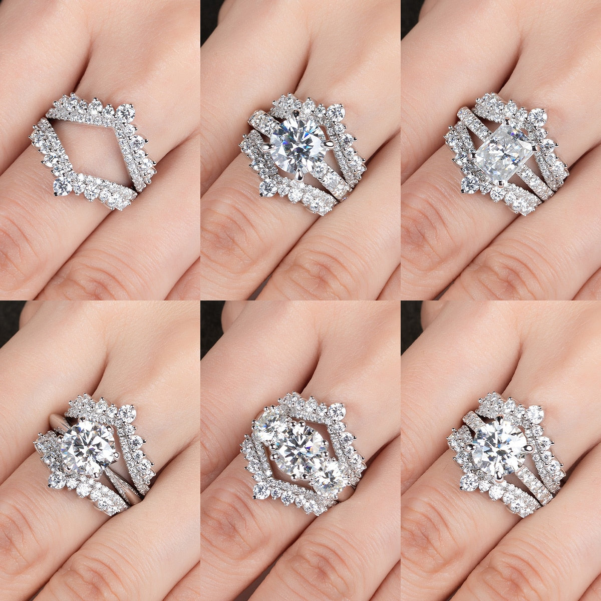 Meia Aliança Imperial Moissanite Meia Aliança
