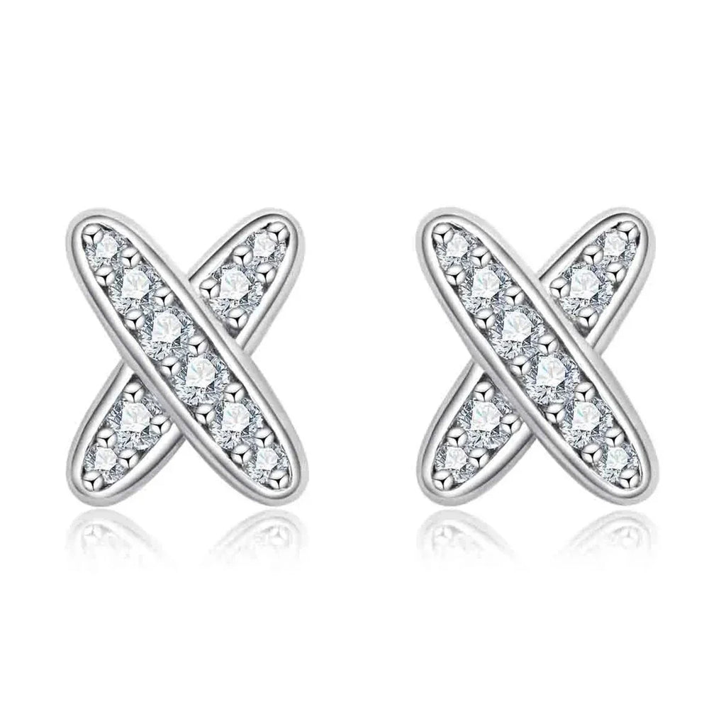 Brinco Cross Moissanite Moissanite Brincos