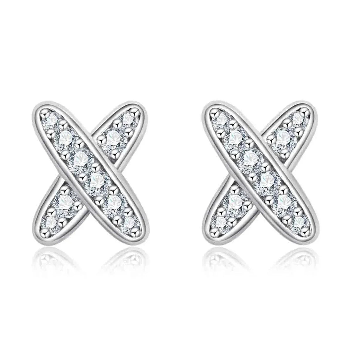 Brinco Cross Moissanite Moissanite Brincos