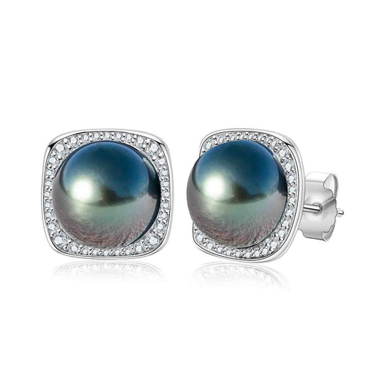 Brinco Pérola Radiante Moissanite Brincos