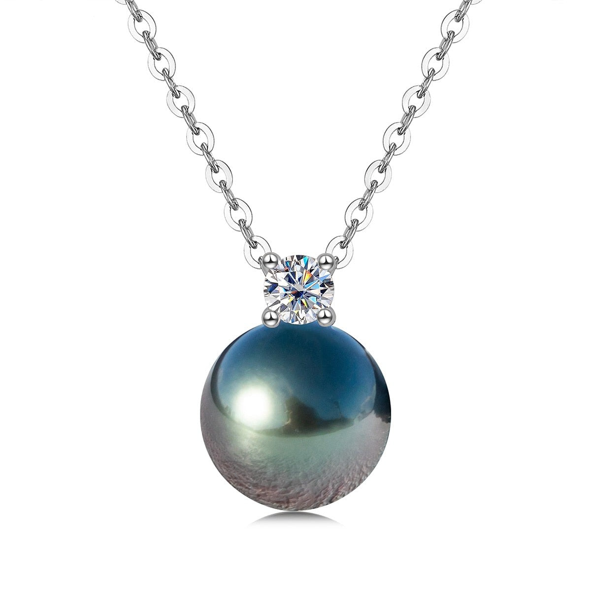 Colar Pérola Estrelada Moissanite Colar