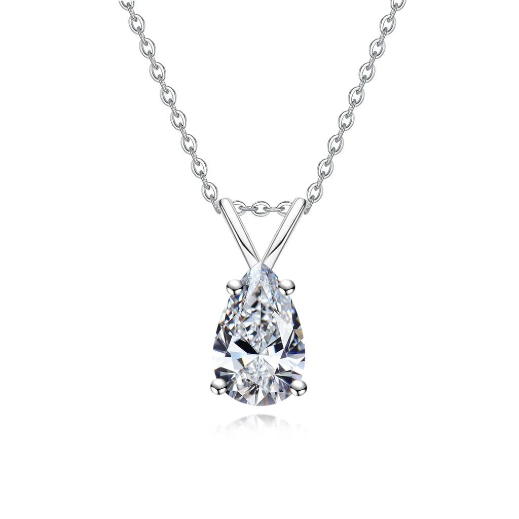 Colar Pera Moissanite