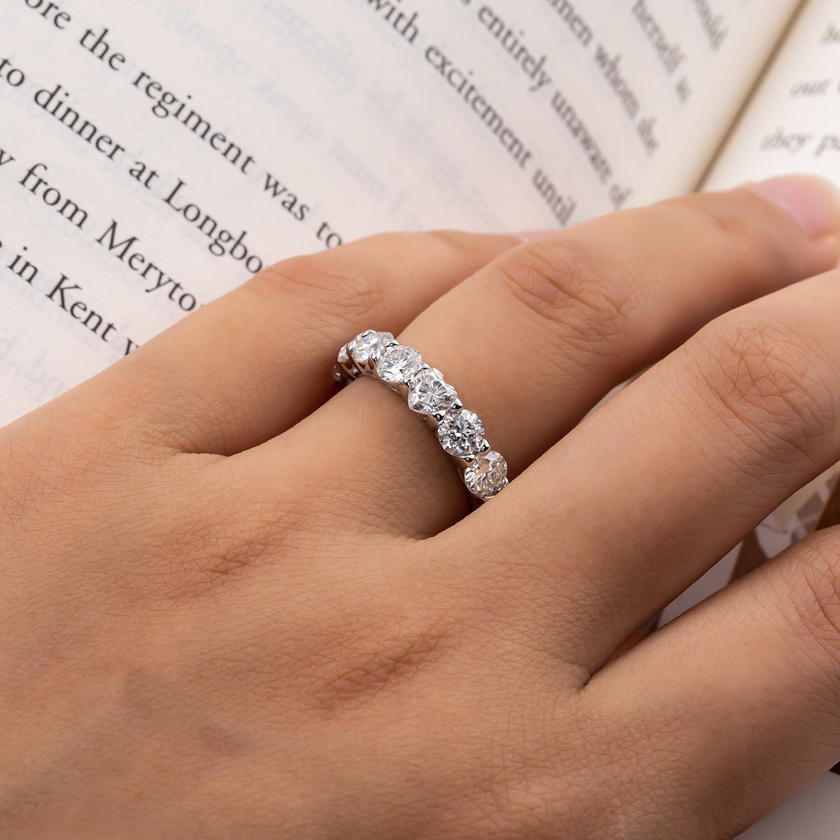 Aliança Amor Eterno Moissanite Moissanite - Momi Jewel