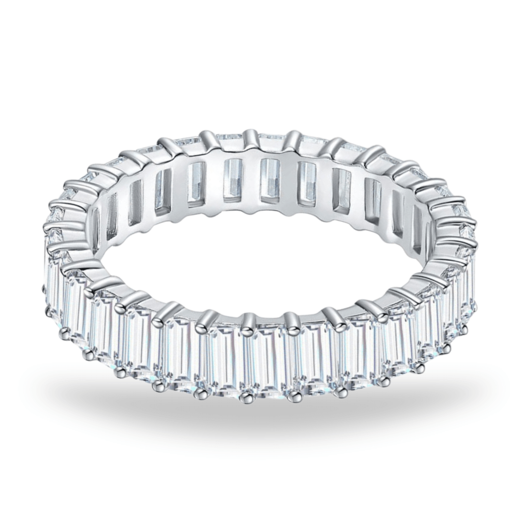 Aliança Esmeralda Moissanite Moissanite - Momi Jewel