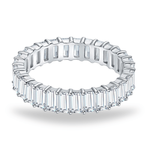 Aliança Esmeralda Moissanite Moissanite - Momi Jewel