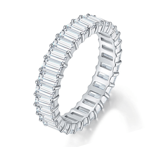 Aliança Esmeralda Moissanite Moissanite - Momi Jewel