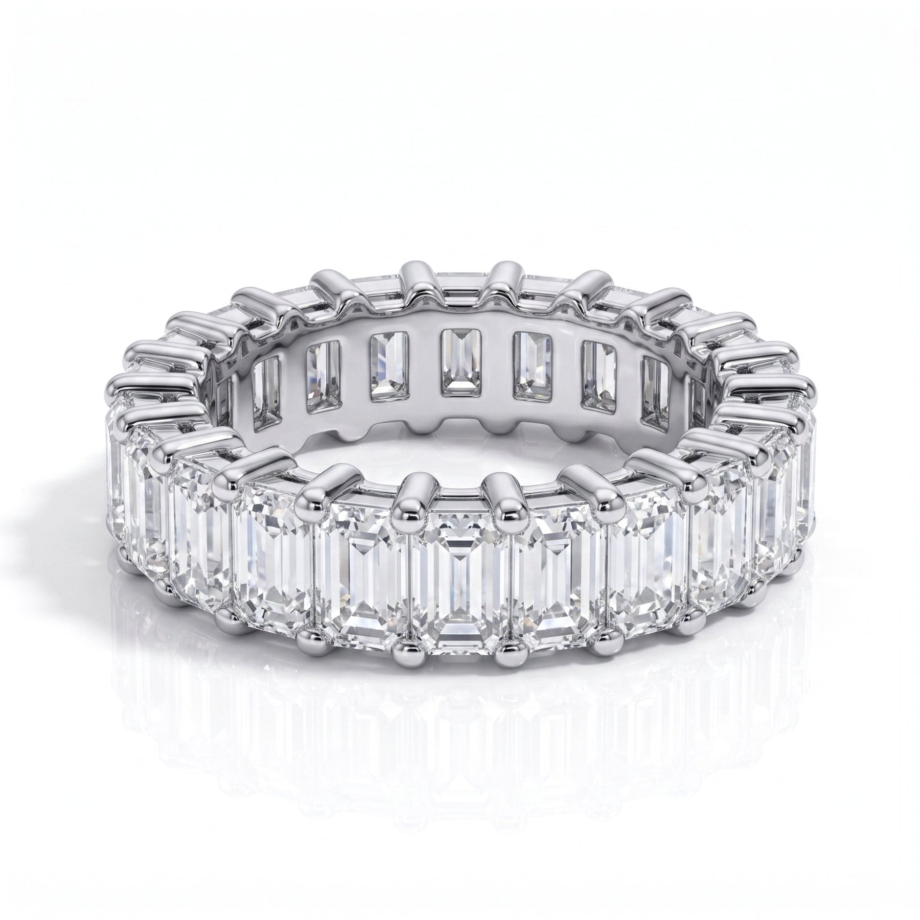 Aliança Esmeralda Moissanite Moissanite - Momi Jewel