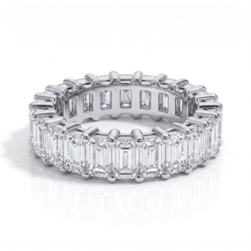 Aliança Esmeralda Moissanite Moissanite - Momi Jewel