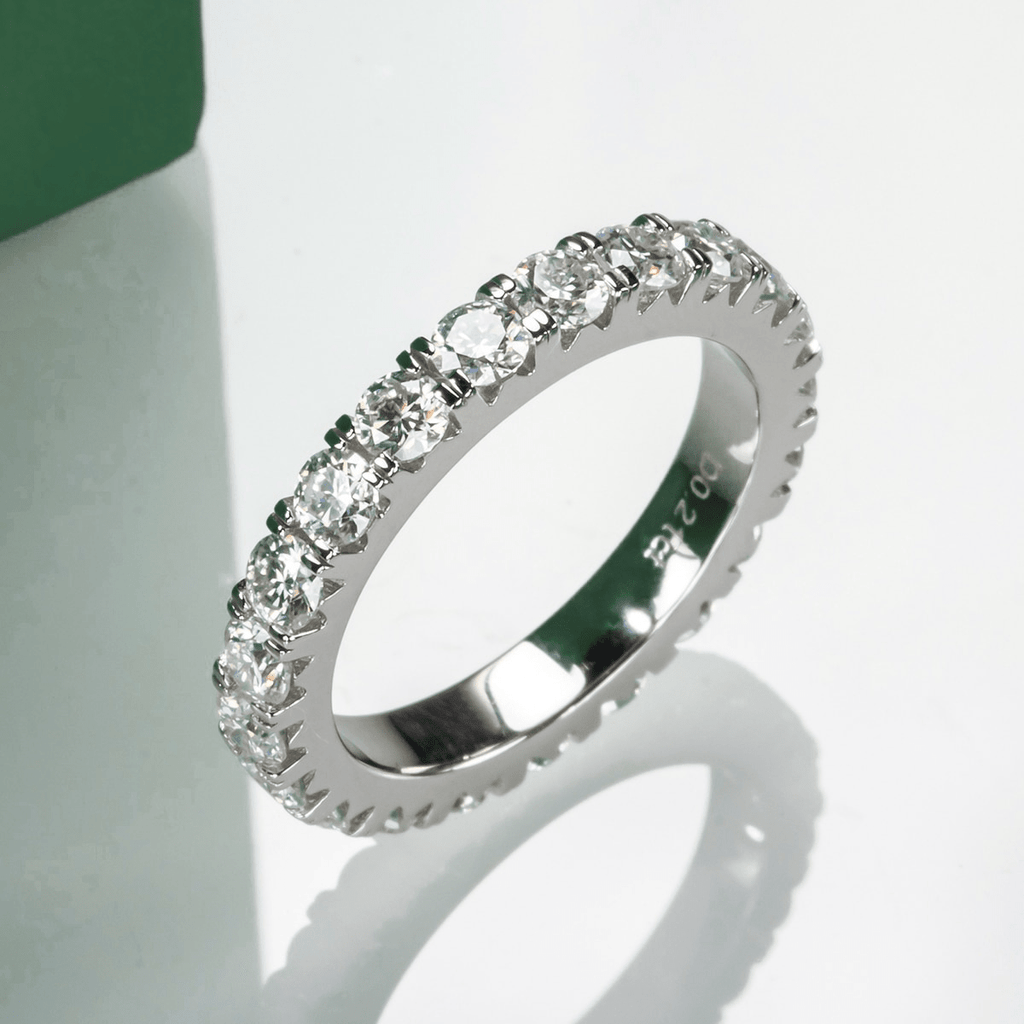 Aliança Eternity Moissanite Moissanite - Momi Jewel