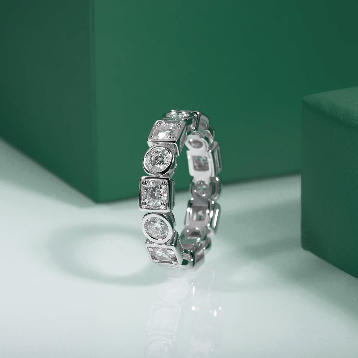 Aliança Fusion Moissanite Moissanite - Momi Jewel